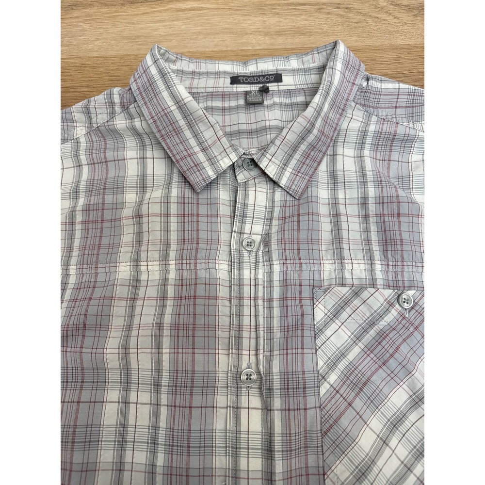 Toad&Co‎ (Gray) Plaid Long Sleeve Button Down Shirt Mens XL